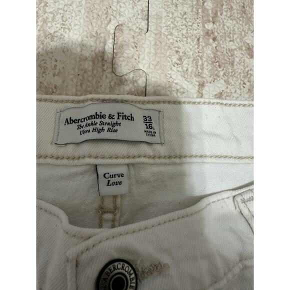 NWT Abercrombie & Fitch Ankle Straight Ultra High Rise Curve Love Jeans 33/16L - Picture 7 of 16